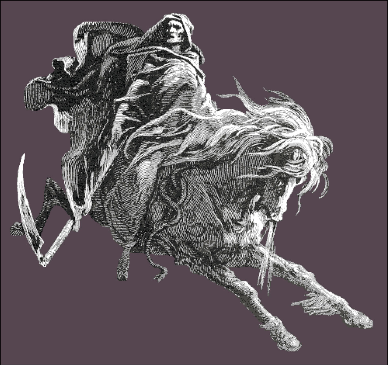 The Vision of Death free counted crossstitch pattern